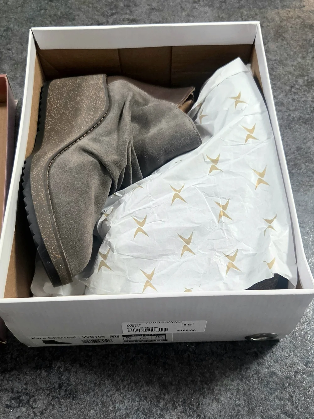 Aetrex Kara Charcoal Suede Boots- Size 8 - New In Box